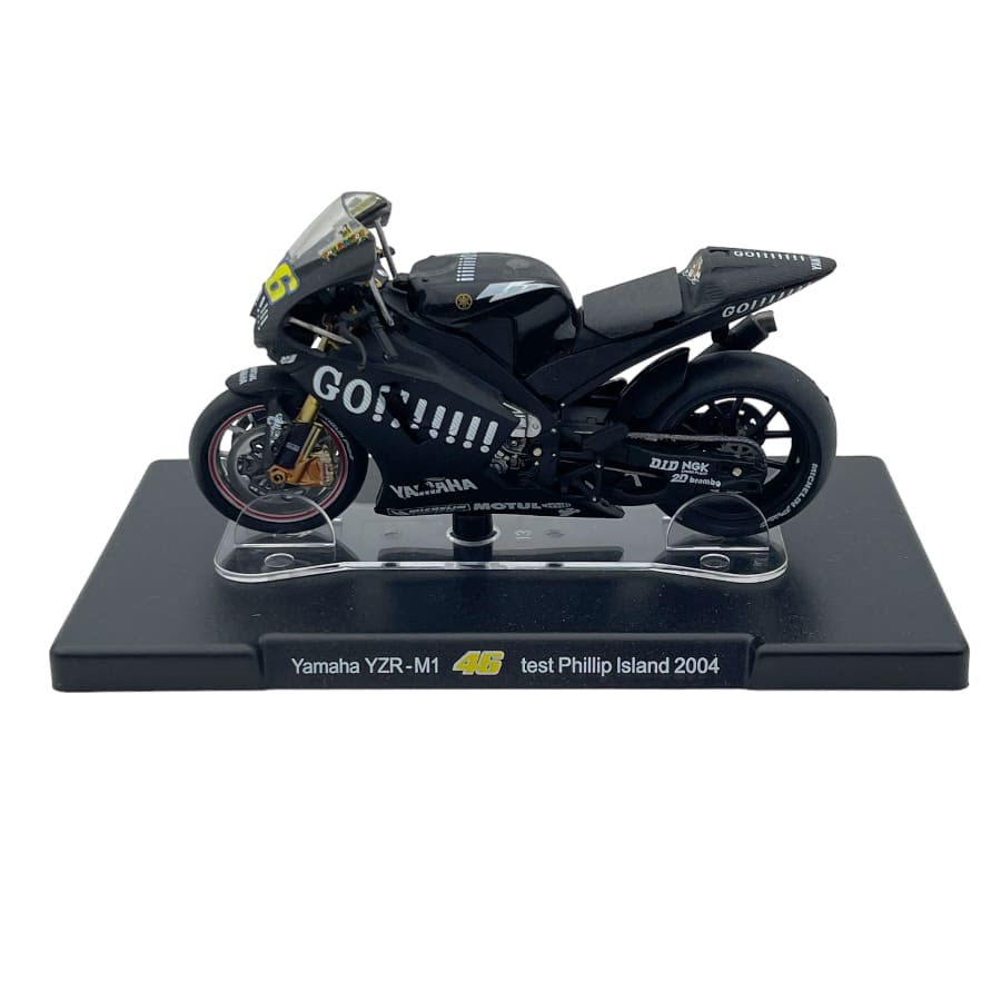 Motocicleta Yamaha YZR-M1 test Phillip Island 2004 - 1/18 Altaya