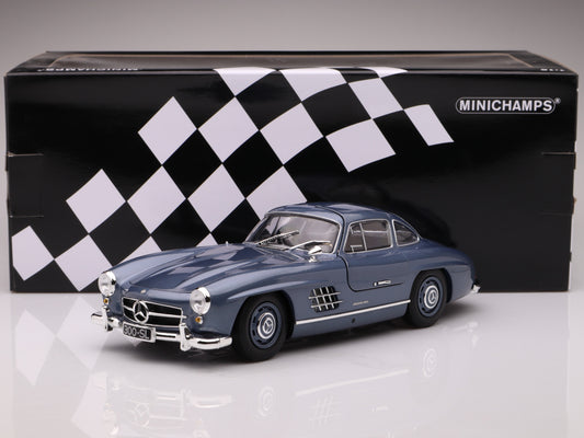 Mercedes-Benz 300 SL W198 1955 light blue metallic 1/450pcs - 1/18 Minichamps