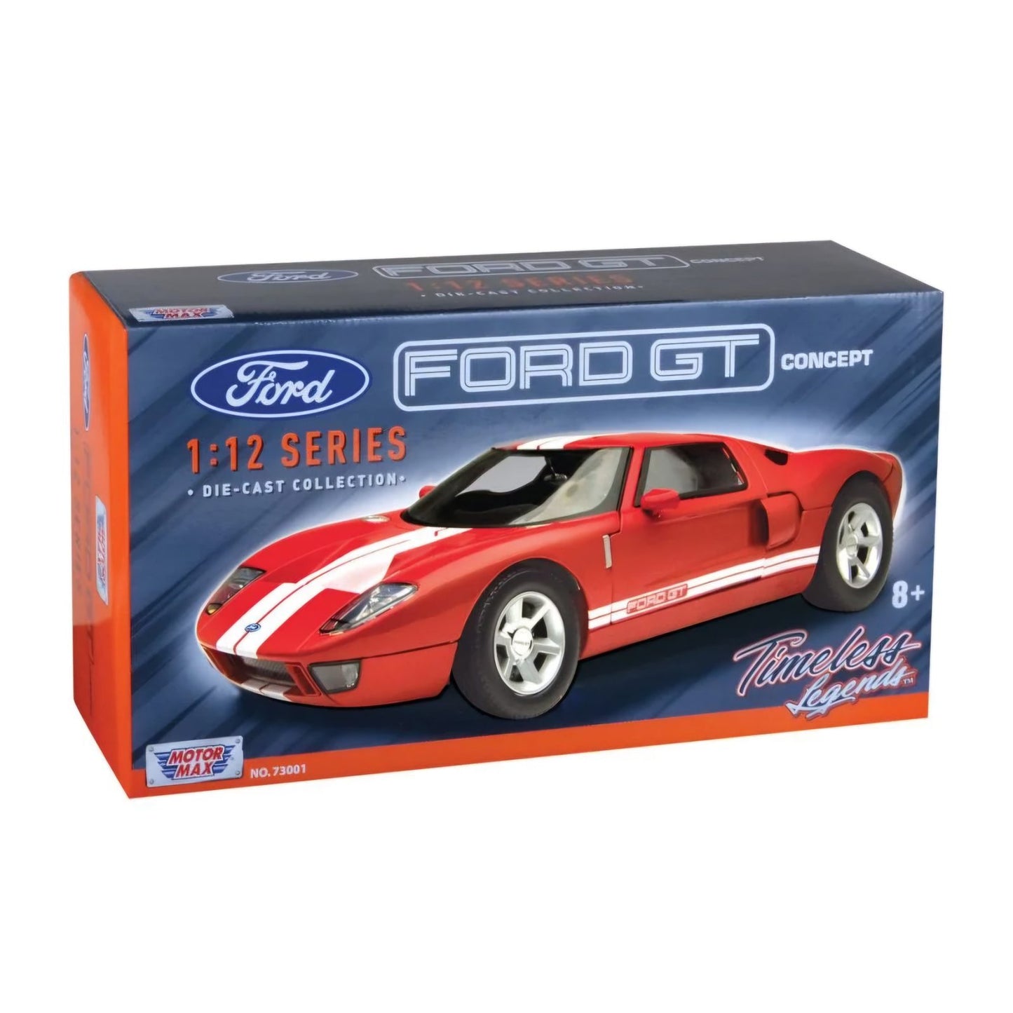 Ford GT Concept rosu/dungi albe - 1/12 Motormax