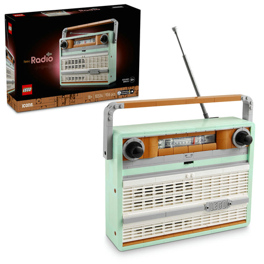 LEGO Icons 10334 - Radio Portabil Retro (906 piese)