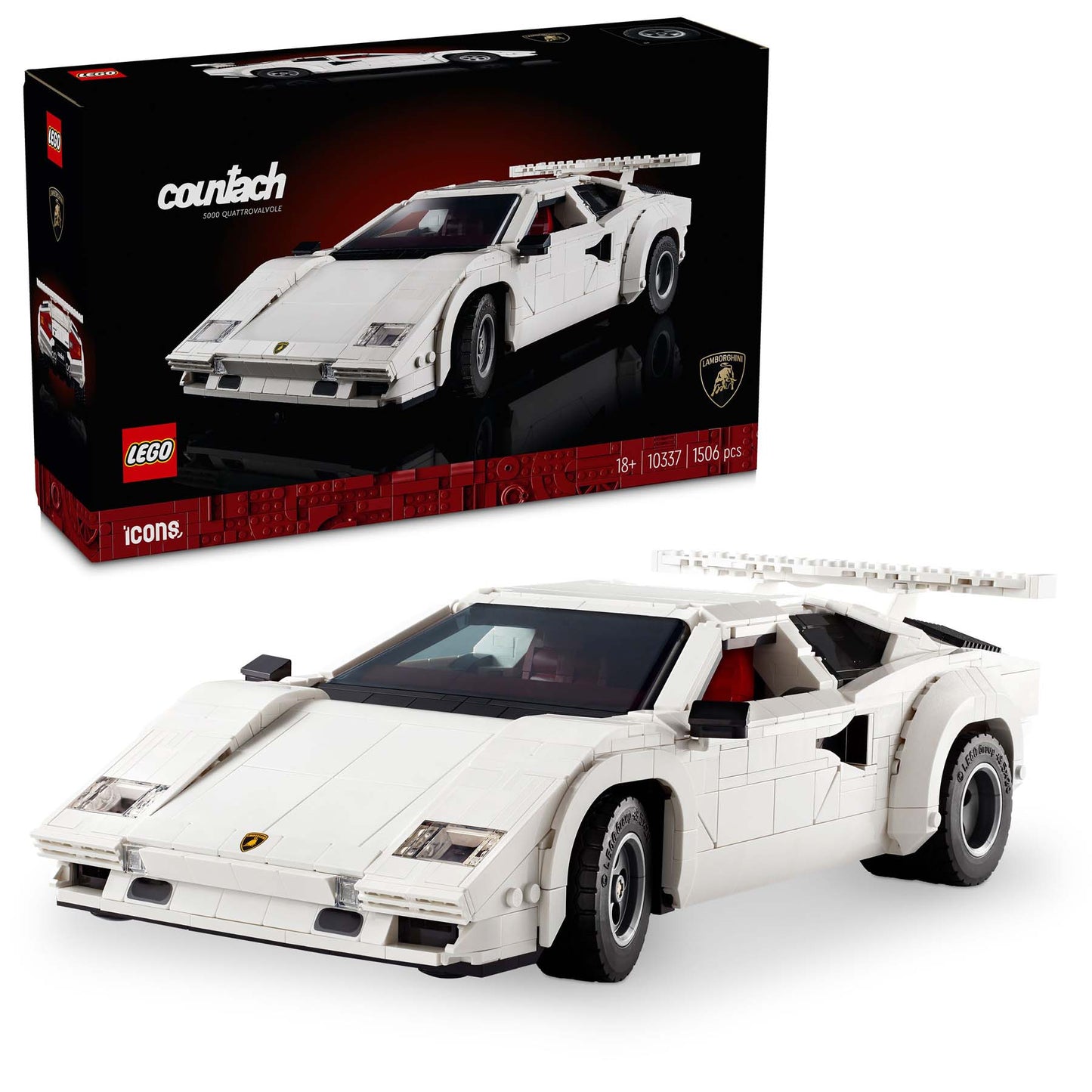 LEGO Icons 10337 - Lamborghini Countach 5000 Quattrovalvole (1506 piese)
