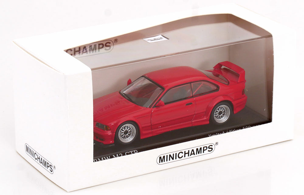 BMW M3 GTR E36 1993 rosu 1/500pcs cu vitrina plexiglass - 1/43 Minichamps