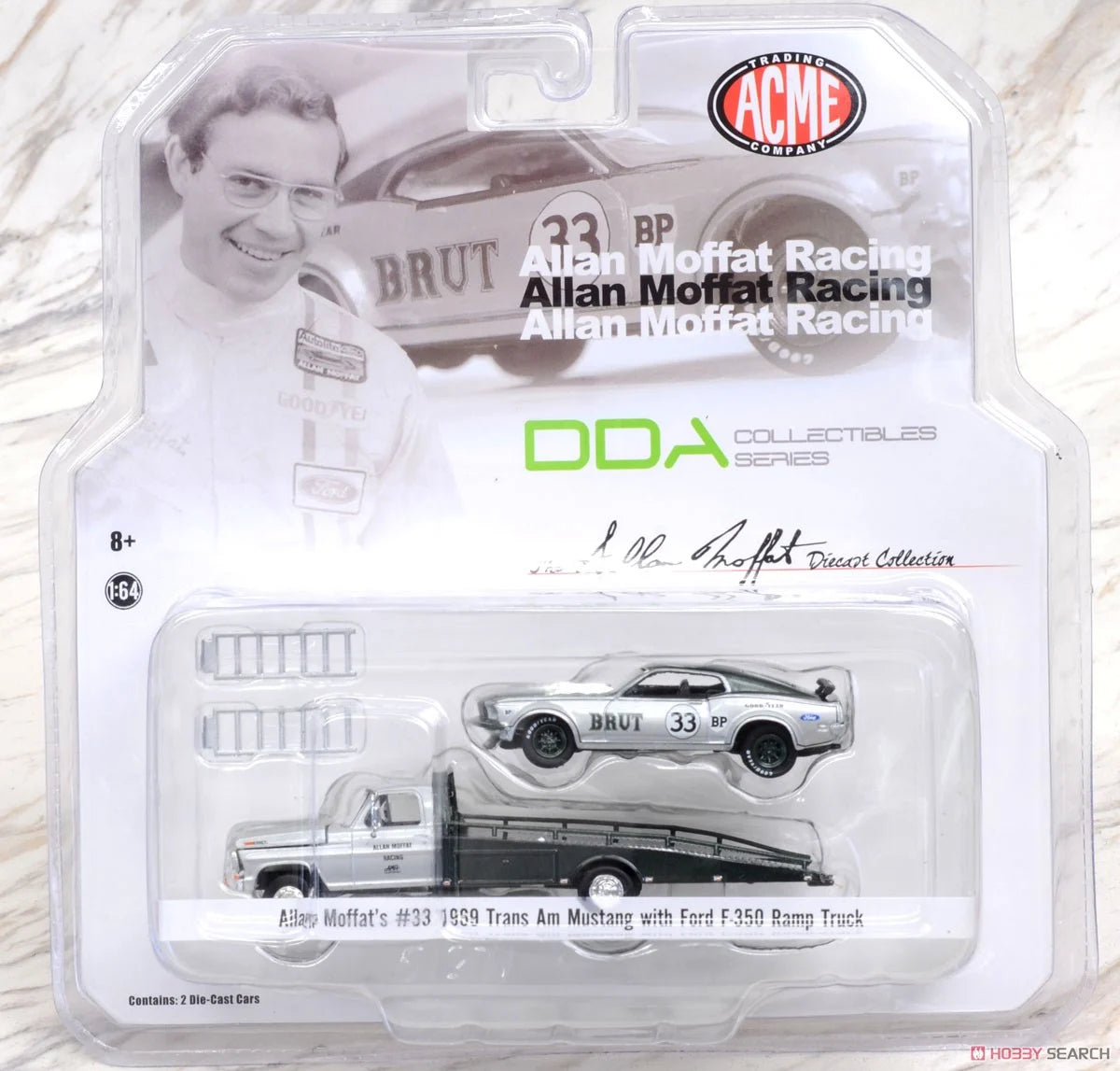 Set Allan Moffat's #33 1969 Trans Am Mustang cu Ford F-350 Ramp Truck - 1/64 ACME
