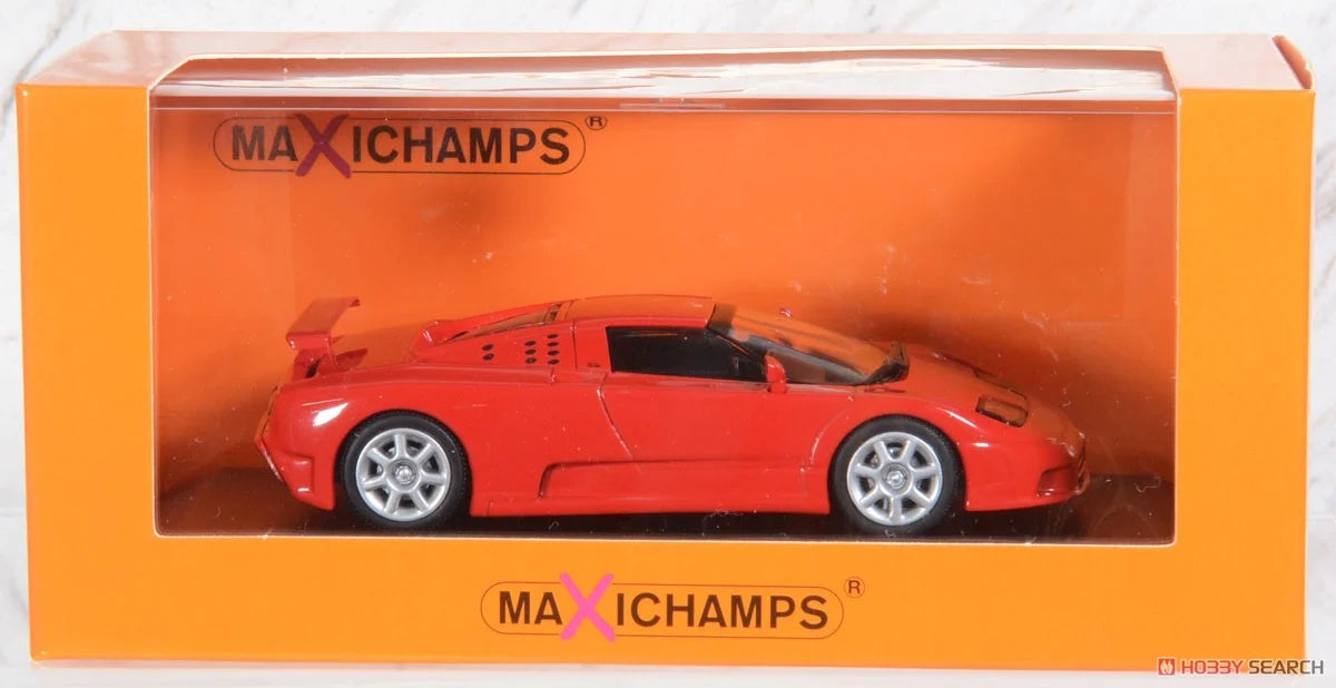 Bugatti EB 110 rosu 1994 cu vitrina plexiglass - 1/43 Maxichamps