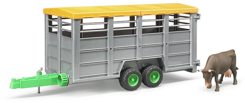 BRUDER 02227 - Remorca transport animale cu figurina vaca