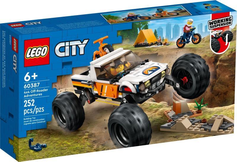 LEGO City 60387 - Aventuri off road cu vehicul 4x4 (252 piese)