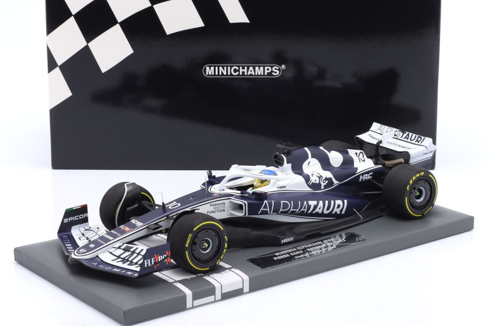 Formula 1 Scuderia Alpha-Tauri AT03 Pierre Gasly Bahrain GP 2022 - 1/18 Minichamps