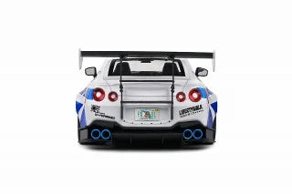 Nissan GT-R R35  LBWK Body Kit Type 2.0 alb/albastru - 1/18 Solido