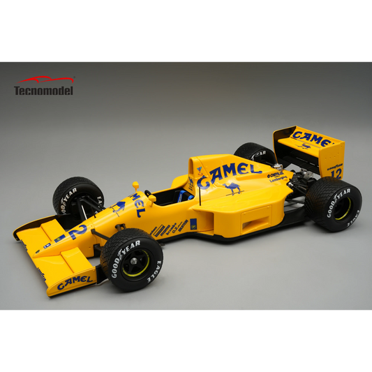 Formula 1 Lotus 102 1990 Lamborghini Engine USA GP Qualifyng Driver Derek Warwick 55pcs - 1/18 Tecnomodel