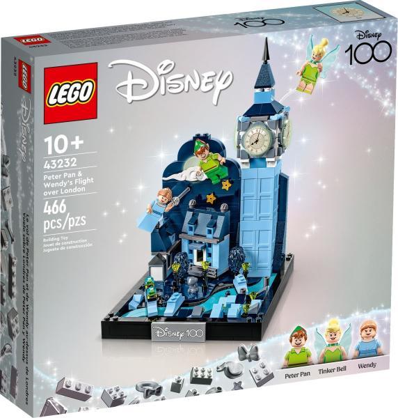 LEGO Disney 43232 - Peter Pan si Wendy in zbor deasupra Londrei (466 piese)