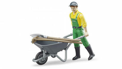 BRUDER 62610 - Set Figurina Fermier cu Accesorii