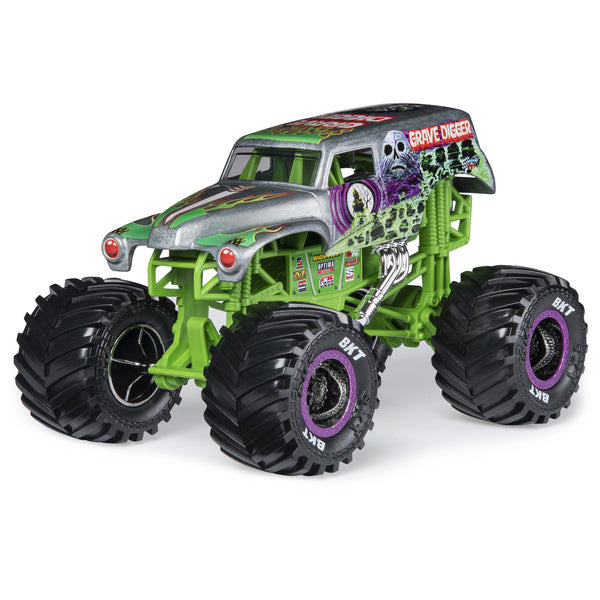 Monster Grave Digger verde/gri/mov - 1/24 Spin Master