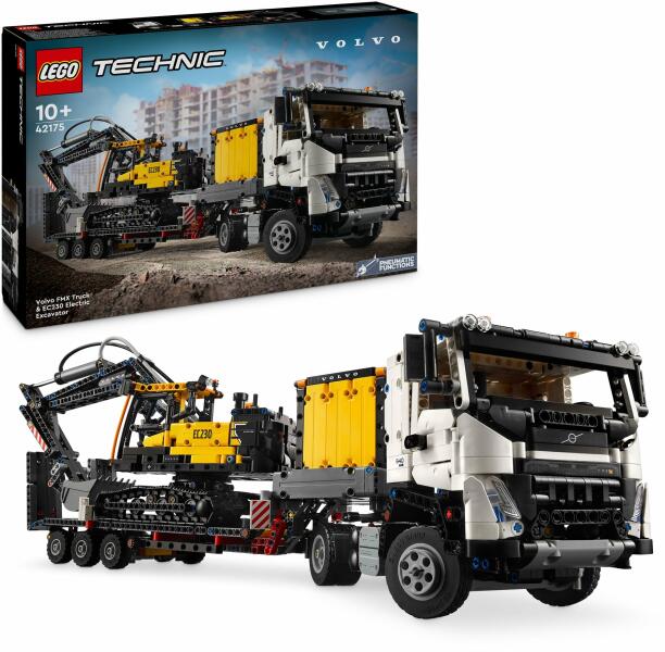 LEGO Technic 42175 - Camionul FMX si excavatorul electric EC230 de la Volvo (2274 piese)