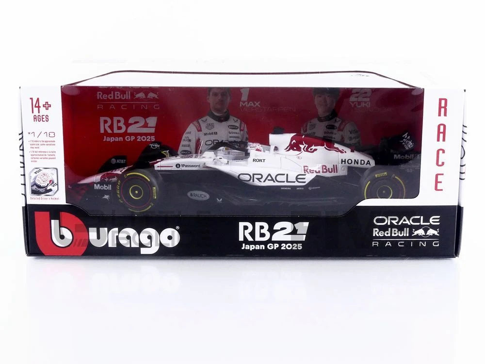 Formula 1 Red Bull RB21 #1 Max Verstappen Winner Japanese GP F1 2025 - 1/18 Bburago