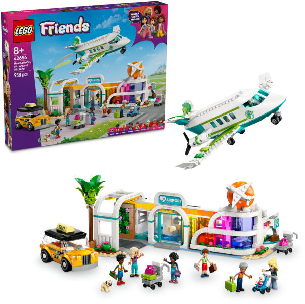 LEGO Friends 42656 - Aeroport si avion din orasul Heartlake (958 piese)