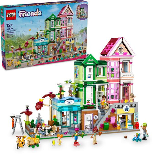 LEGO Friends 42670 - Apartamente si magazine in orasul Heartlake (2040 piese)
