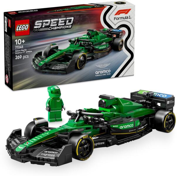 LEGO Speed Champions 77245 - Masina de curse Aston Martin Aramco F1® AMR24  (269 piese)