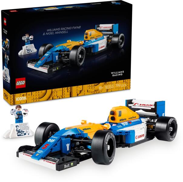 LEGO Icons 10353 - Williams Racing FW14B si Nigel Mansell (799 piese)