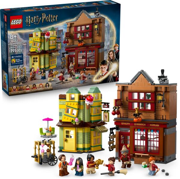 LEGO Harry Potter 76452 - Furnituri Vajthat de calitate si magazin de inghetata (795 piese)