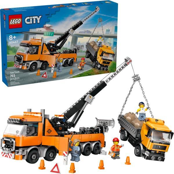LEGO City 60467 - Camion de remorcare si recuperare cu macara (793 piese)