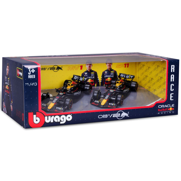 Set 2 machete Formula 1 Verstappen #1 & Perez #11 World Champion 2024 - 1/43 Bburago