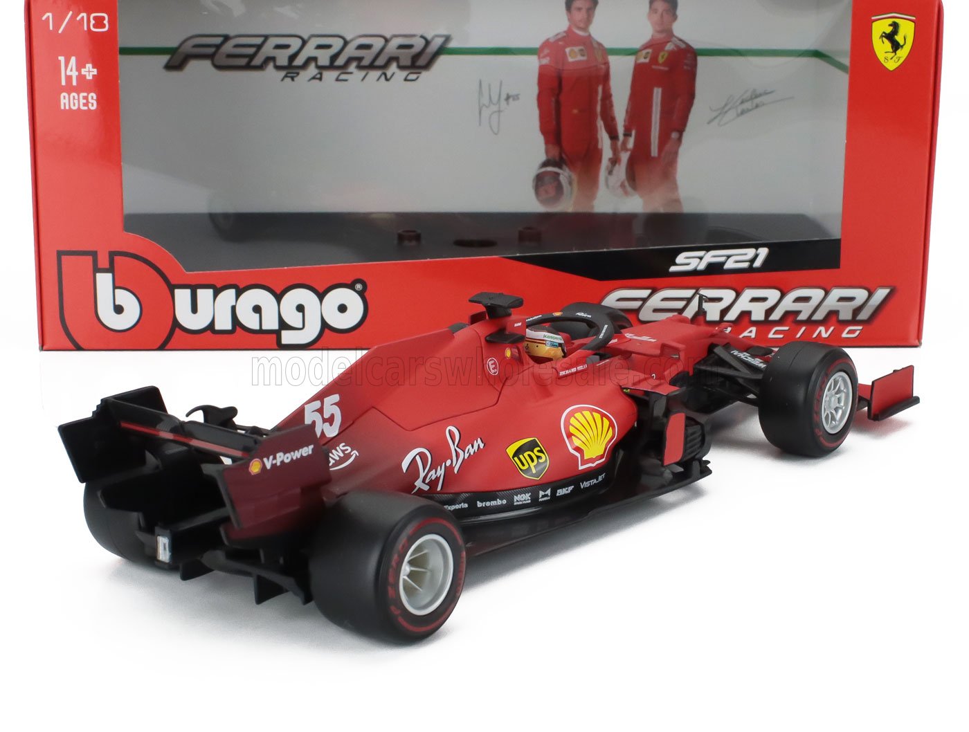 Formula 1 Ferrari SF21 Carlos Sainz #55 - 1/18 Bburago