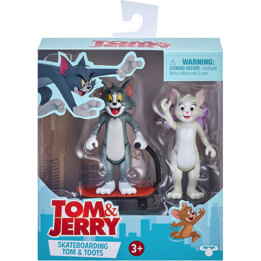 Set 2 figurine Tom cu skateboard si Toots 8 cm