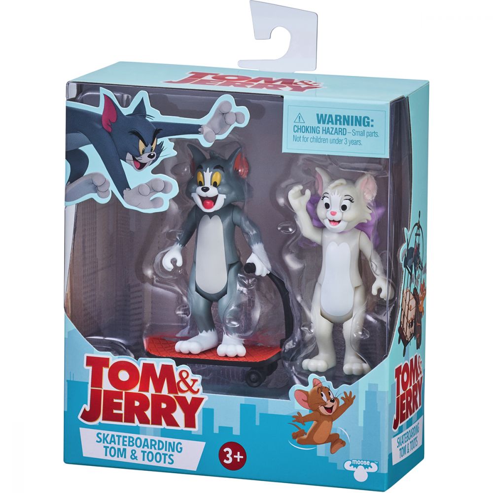 Set 2 figurine Tom cu skateboard si Toots 8 cm