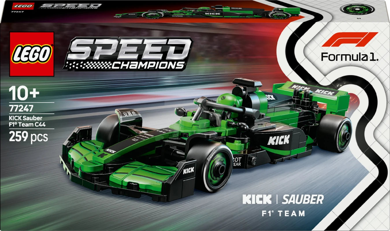 LEGO Speed Champions 77247 - Masina de curse KICK Sauber F1 Team C44 (259 piese)