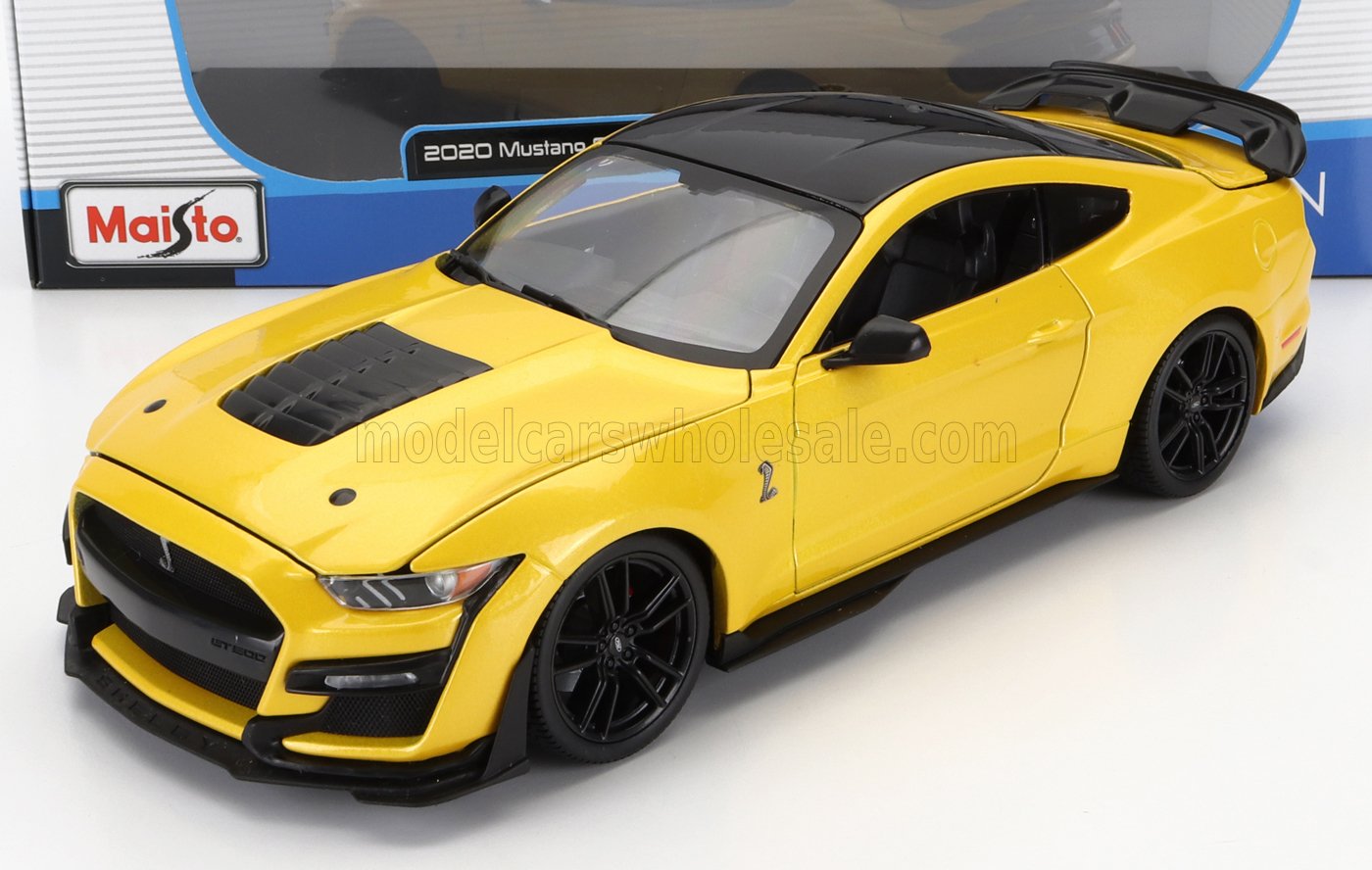 Mustang Shelby GT500 2020 galben/negru - 1/18 Maisto