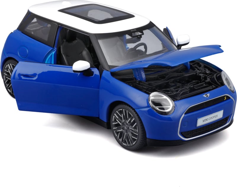 Mini Cooper SE albastru/alb - 1/24 Maisto