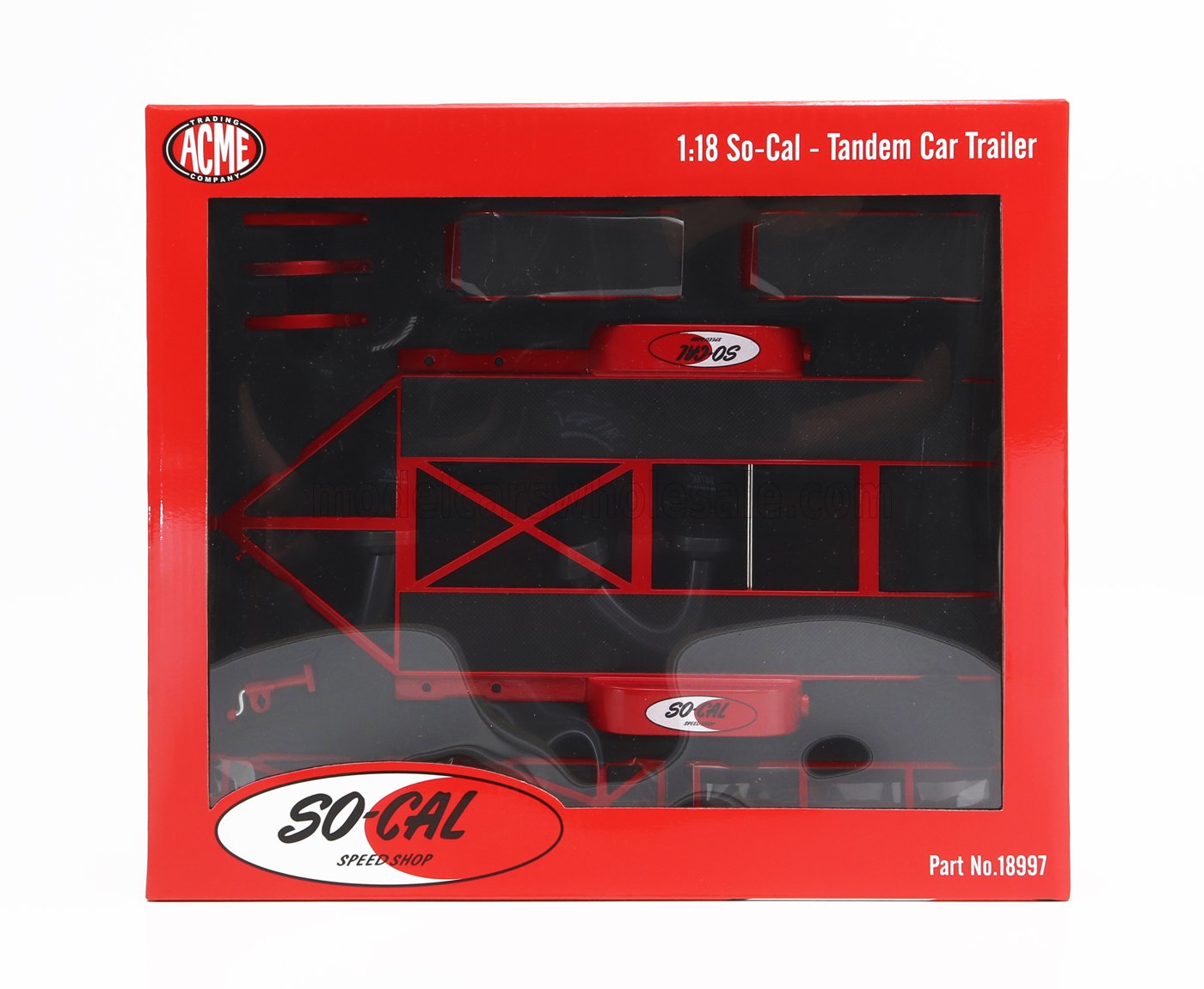 Platforma Auto So-Cal Tandem Car Trailer - 1/18 ACME