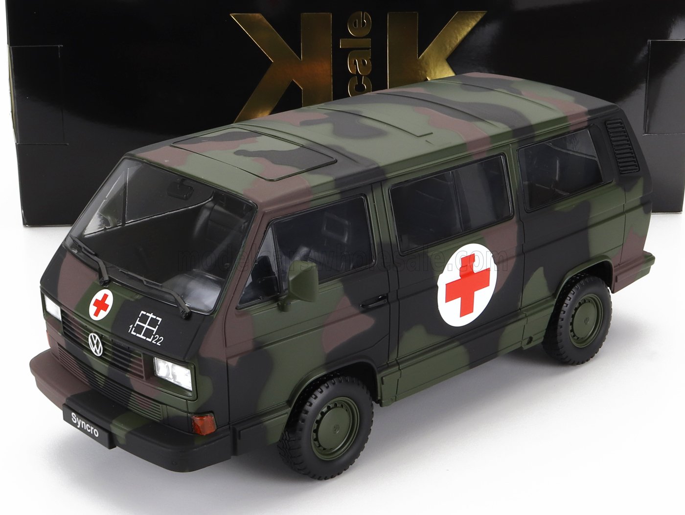 VW Bus T3 Syncro Army Ambulance - 1/18 KK-Scale