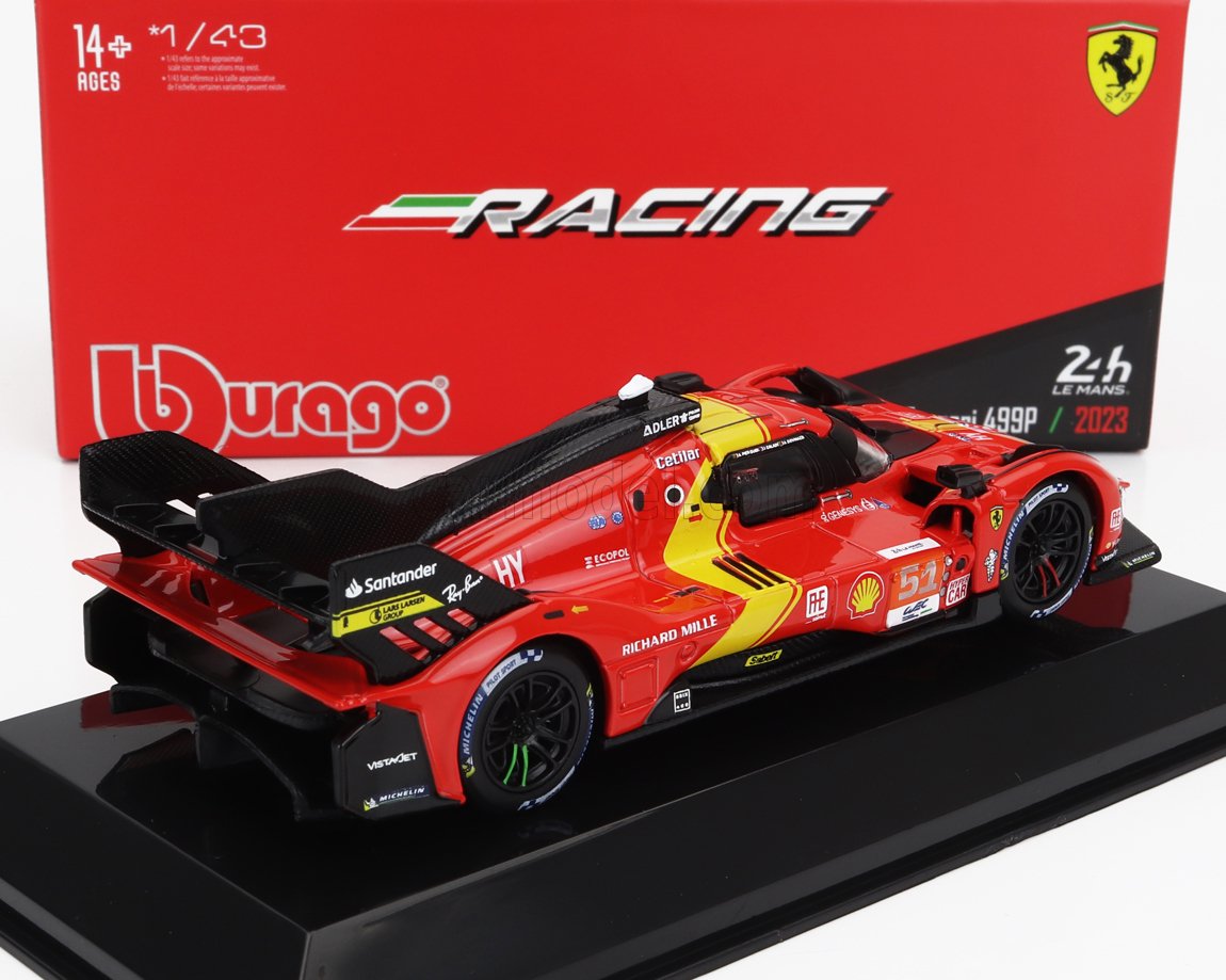Ferrari 499P 2023 #51 cu vitrina plexiglass - 1/43 Bburago Signature