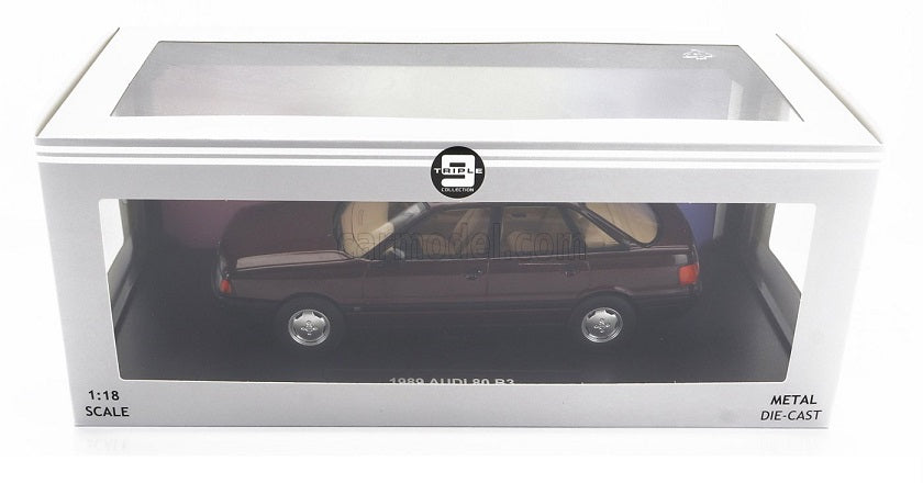 Audi 80 B3 rosu metalic - 1/18 Triple9