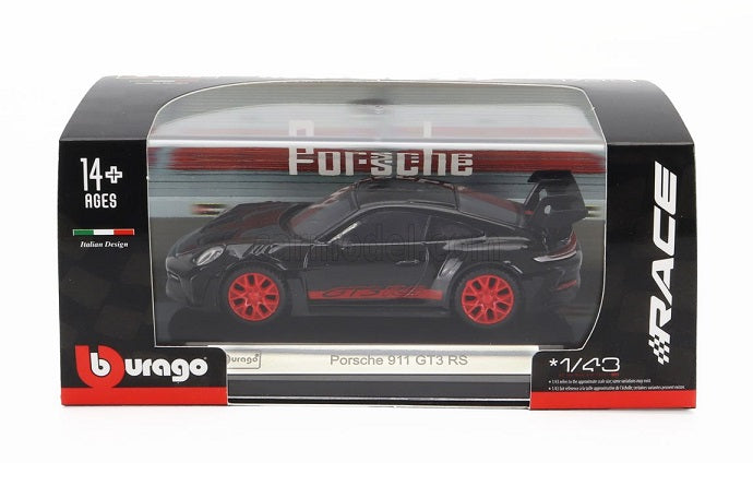 Porsche 911 GT3 RS cu vitrina plexiglass - 1/43 Bburago