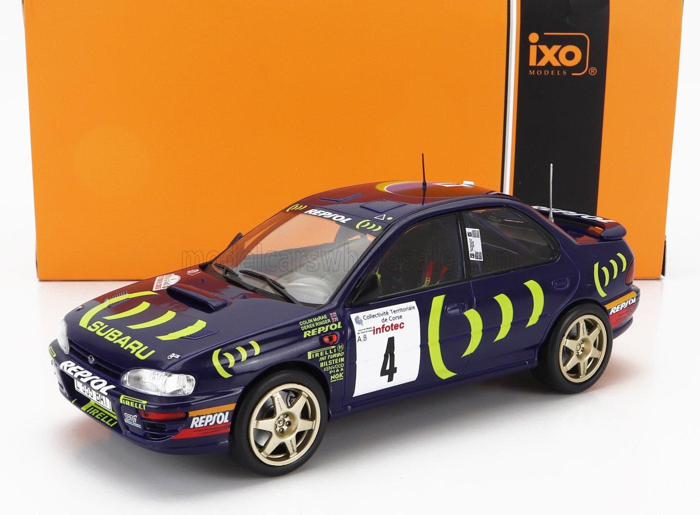 Subaru Impreza #4 C.McRae - D.Ringer Tour de Corse 1995 - 1/24 Ixo Models