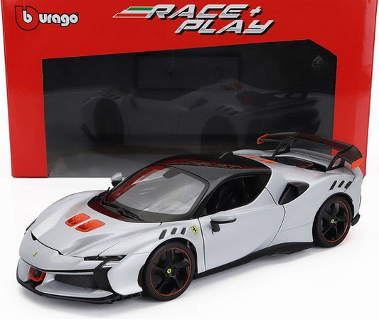 Ferrari SF90 XX Stradale argintiu - 1/18 Bburago