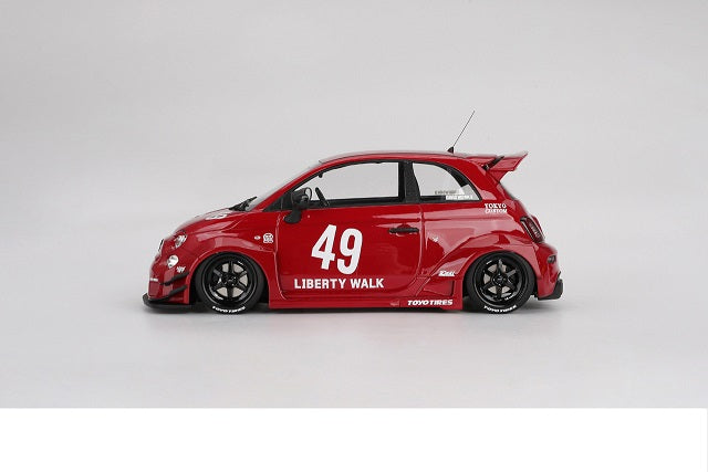 Abarth LB-Works x Abas Works 595 red TS0613 - 1/18 Top Speed