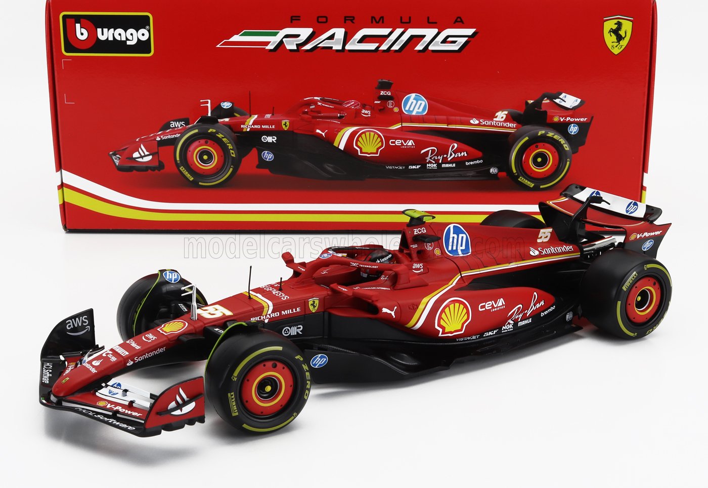 Formula 1 SF-24 Carlos Sainz #55 - 1/18 Bburago