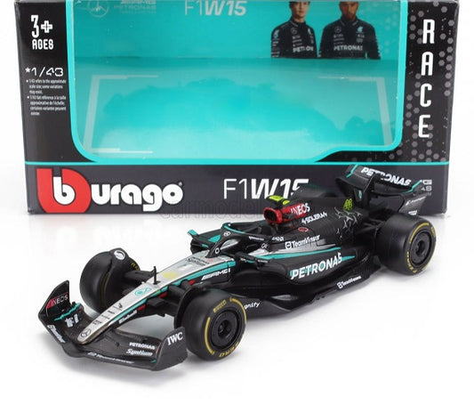 Macheta Formula 1 Lewis Hamilton Mercedes-AMG F1 W15 #44 Winner British GP Formula 1 2024 - 1/43 Bburago
