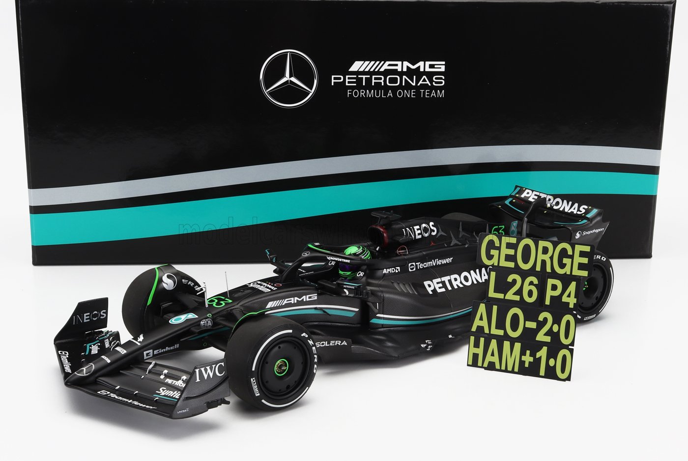 Formula 1 Mercedes-AMG Petronas F1 W14 E Performance Goerge Russell #63 Bahrain GP 2023 1/363pcs - 1/18 Minichamps