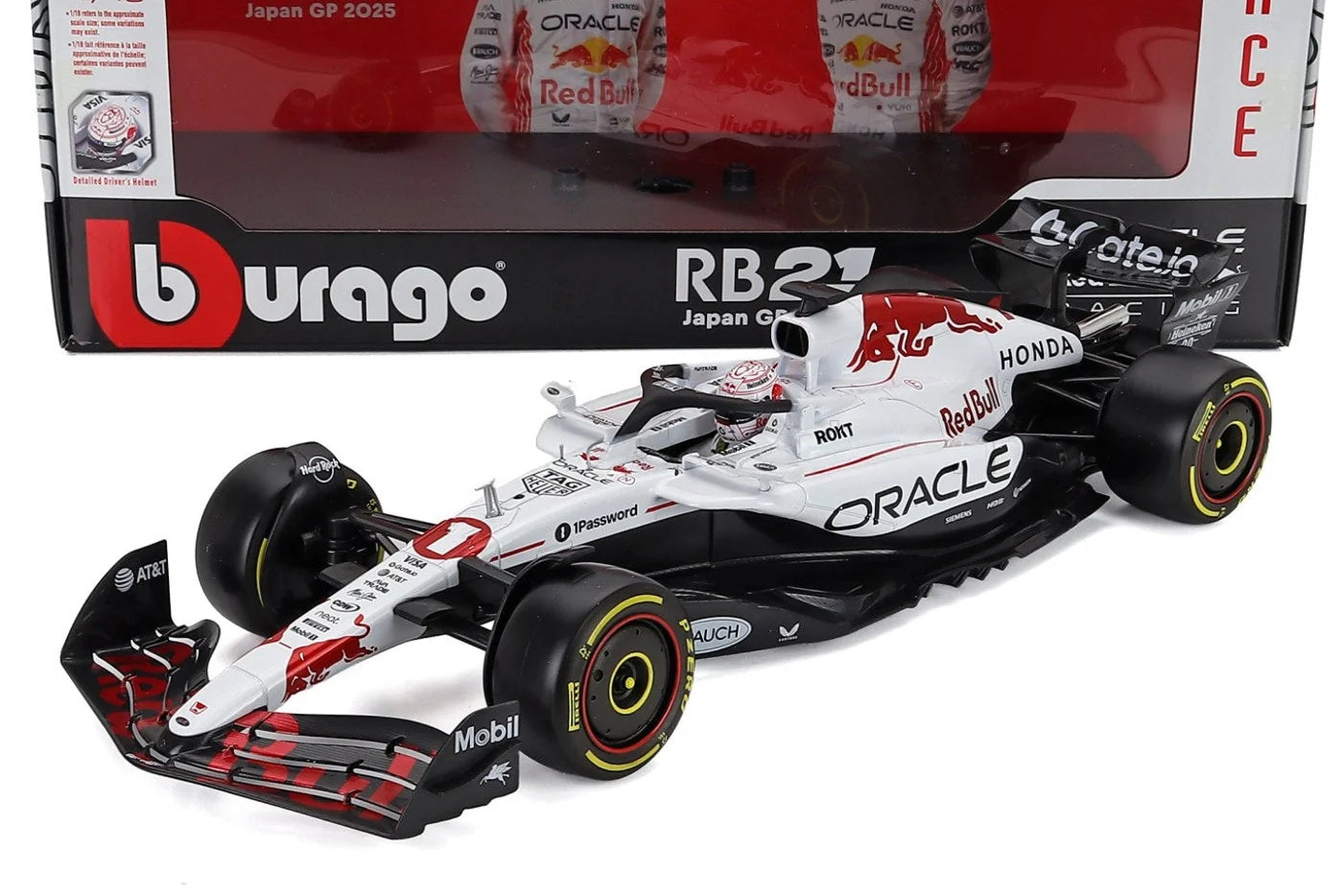 Formula 1 Red Bull RB21 #1 Max Verstappen Winner Japanese GP F1 2025 - 1/18 Bburago