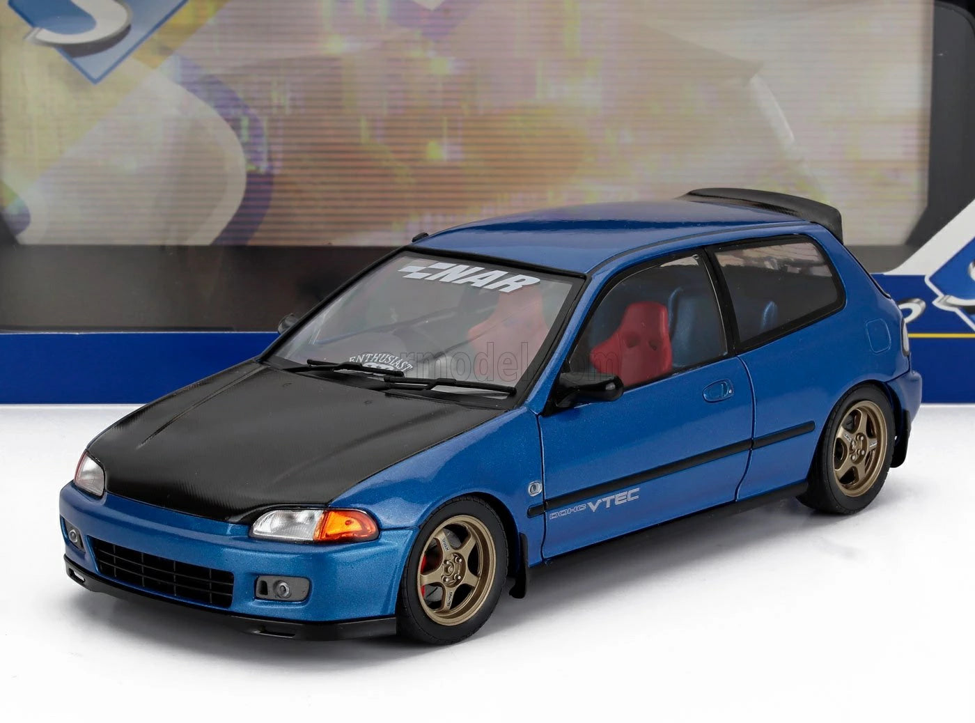 Honda Civic EG6 albastru 1991 - 1/18 Solido