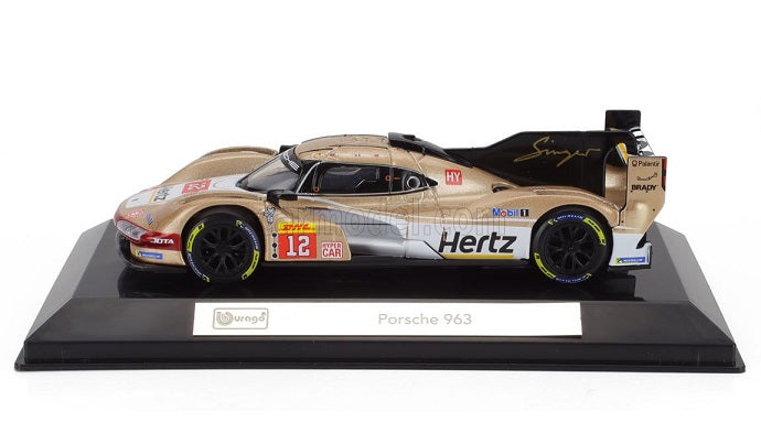Macheta Porsche 963 #12 cu vitrina plexiglass - 1/43 Bburago