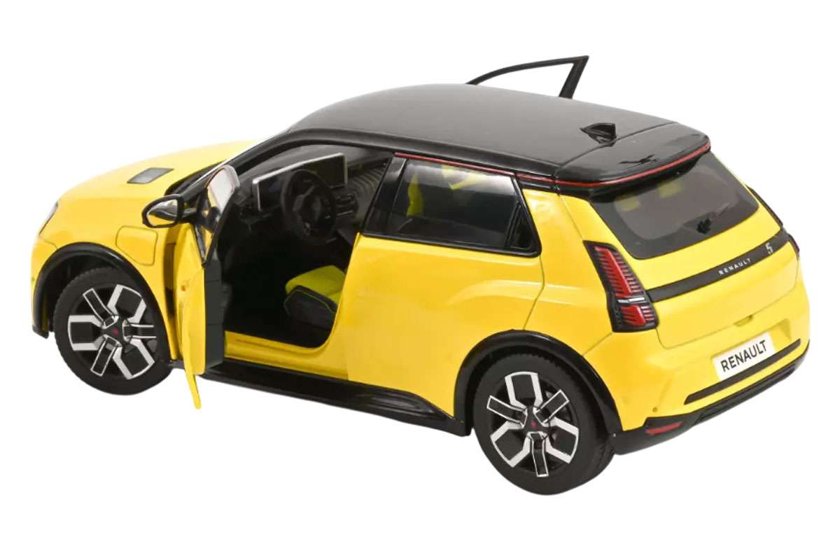 Renault 5 E-Tech 100% Electric 2024 galben/negru - 1/18 Norev