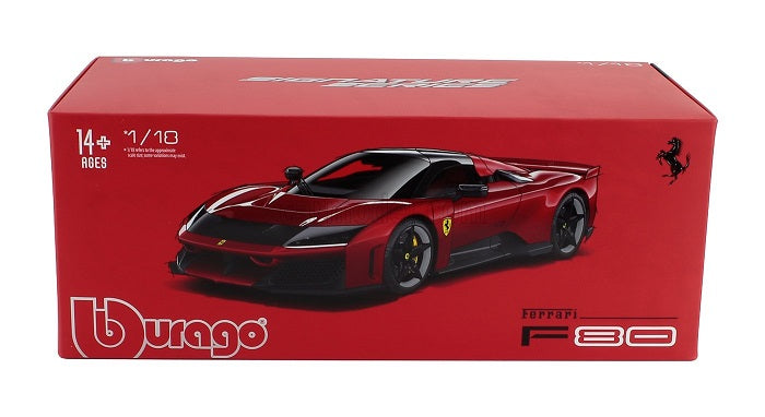 Ferrari F80 2024 cu jante negru/argintiu - 1/18 Bburago Signature