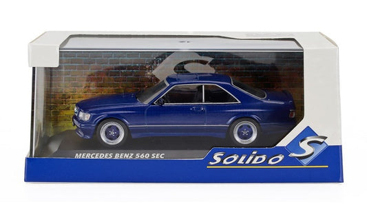Mercedes-Benz 560 Sec Amg widebody albastru - 1/43 Solido