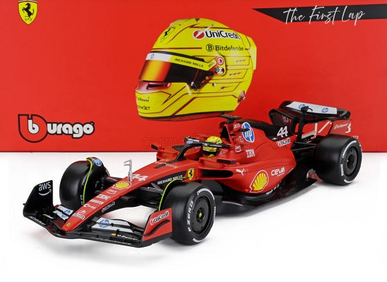 Formula 1 Ferrari SF-23 Pre-Season Testing 2025 Lewis Hamilton #44 cu vitrina plexiglass - 1/18 Bburago