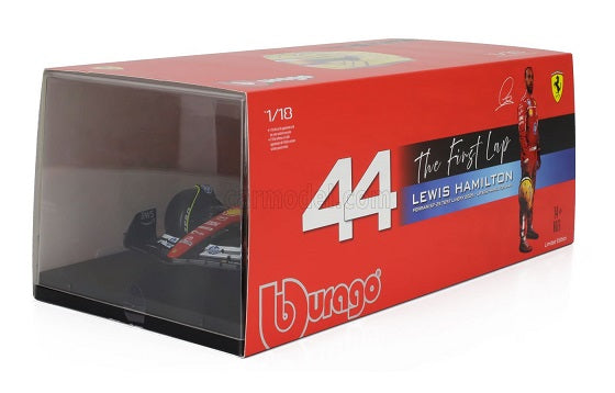 Formula 1 Ferrari SF-23 Pre-Season Testing 2025 Lewis Hamilton #44 cu vitrina plexiglass - 1/18 Bburago